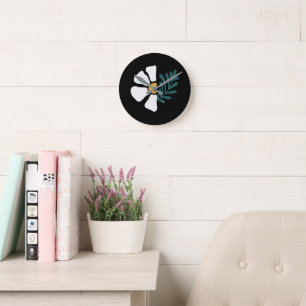 Beautiful abstract flower round clock