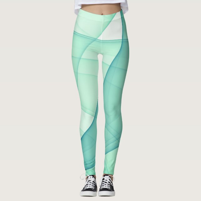 Beautiful Abstract Geometric Stylish Art Leggings (Front)