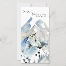 Beautiful Abstract Horse and Mountains Wedding