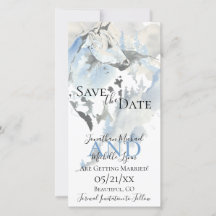 Beautiful Abstract Horse and Mountains Wedding