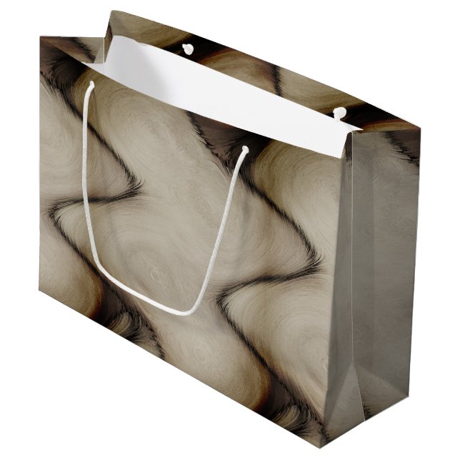 Beautiful Abstract Leave a Long Lasting Impression Large Gift Bag (Front Angled)