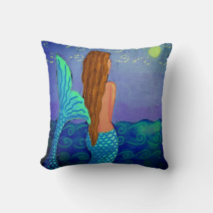 Beautiful Abstract Mermaid Painting Cushion