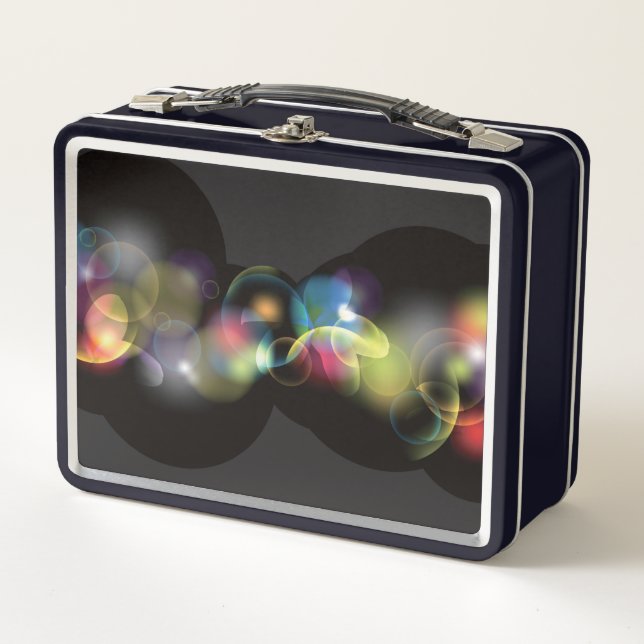 Beautiful Abstract Metal Lunch Box (Front)