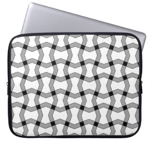 Beautiful abstract ornamental background, black, g laptop sleeve