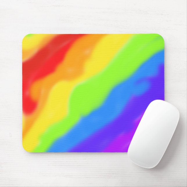 Beautiful Abstract Rainbow Design Mouse Pad (With Mouse)