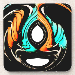 Beautiful Abstract Swirls Art Print Coaster