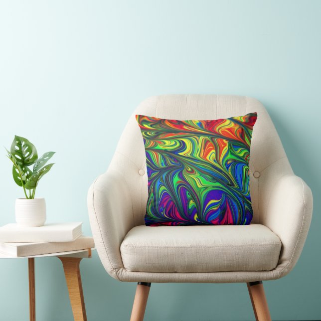 Beautiful Abstract Throw Pillow (Chair)