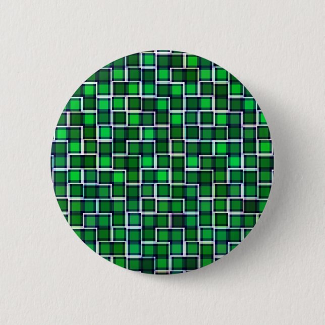 Beautiful Abstract Tile Pattern in Green 6 Cm Round Badge (Front)
