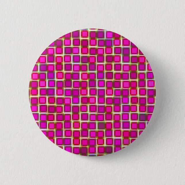 Beautiful Abstract Tile Pattern in Pink 6 Cm Round Badge (Front)
