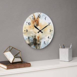 Beautiful Abstract Watercolor Painting  Large Cloc Large Clock