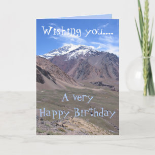 Beautiful Aconcagua National Park View, Birthday Card