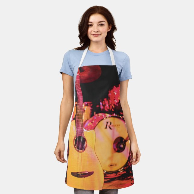 Beautiful Acoustic Guitar Apron (Worn)