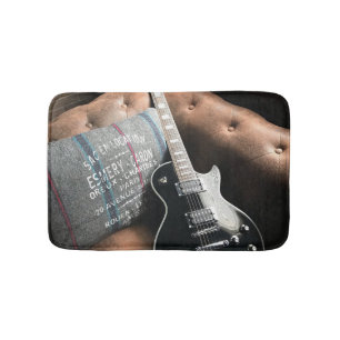 Beautiful Acoustic Guitar Bath Mat