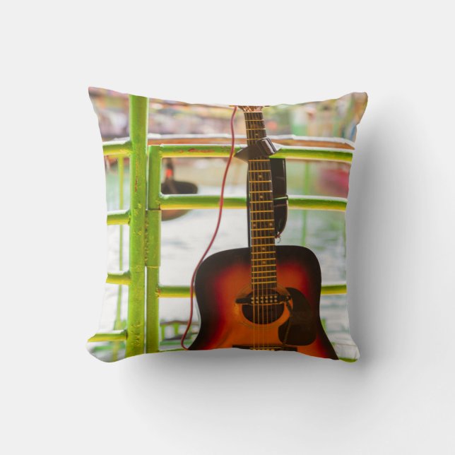 Beautiful Acoustic Guitar Cushion (Front)