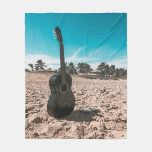 Beautiful Acoustic Guitar Fleece Blanket