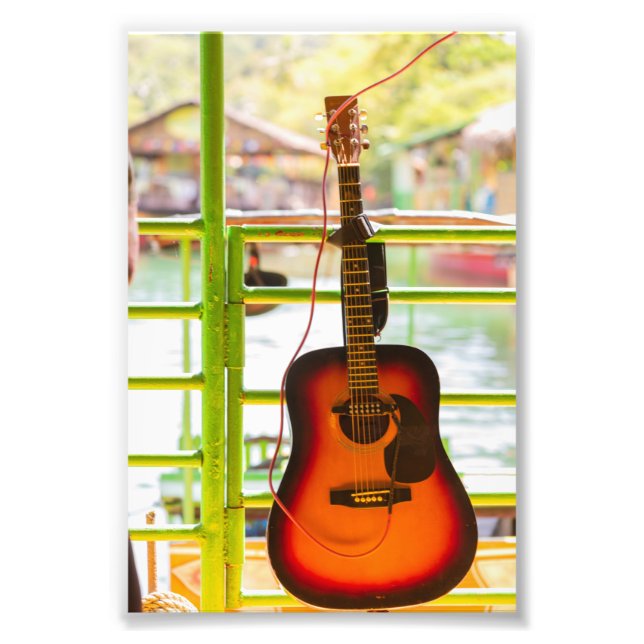 Beautiful Acoustic Guitar Photo Print (Front)