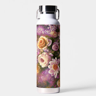 Beautiful Acrylic Flower Pattern Water Bottle