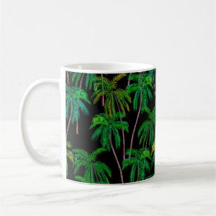 Beautiful acrylic seamless floral summer pattern w coffee mug