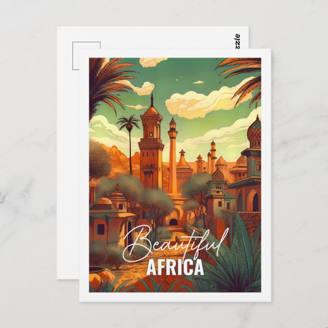 Beautiful Africa Famous Travel Place Vintage Postcard (Front/Back)