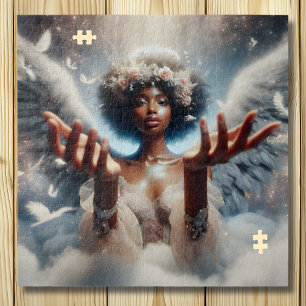 Beautiful African-American Angel Ethereal Jigsaw Puzzle