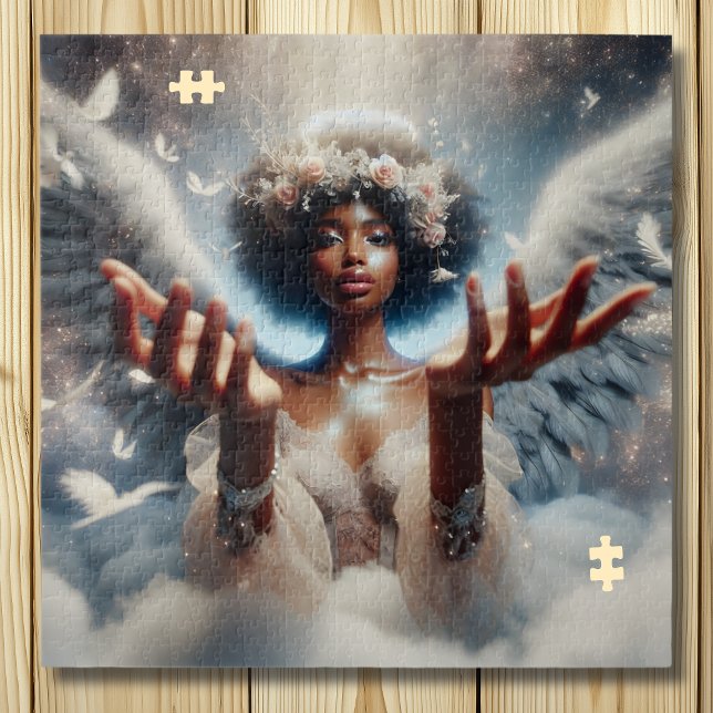 Beautiful African-American Angel Ethereal Jigsaw Puzzle (Creator Uploaded)