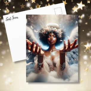 Beautiful African-American Angel Ethereal Postcard