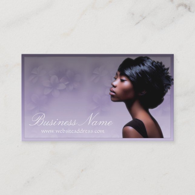 Beautiful African American Woman 2 Business Cards (Front)
