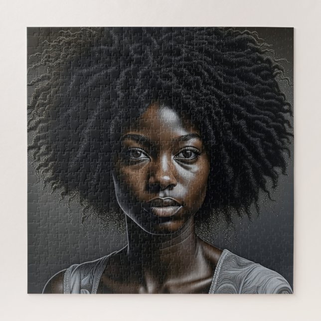 Beautiful African American Woman Ai Art Jigsaw Puzzle (Vertical)
