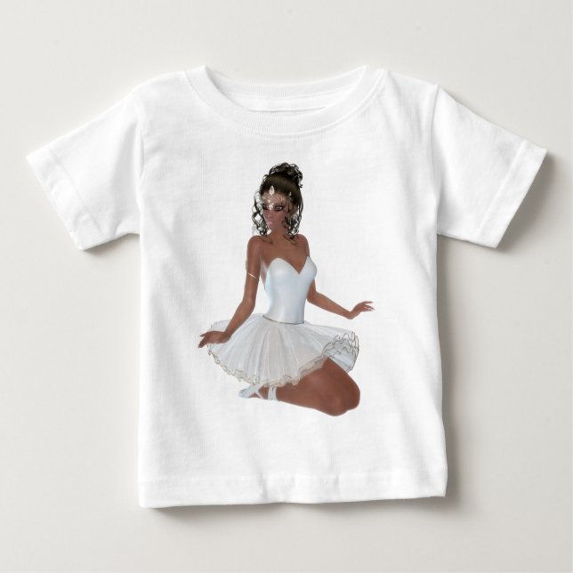 Beautiful African American Woman Ballerina Baby T-Shirt (Front)