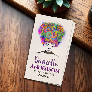 Beautiful African American Woman Silhouette Business Card