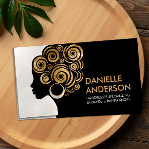 Beautiful African American Woman Silhouette Business Card