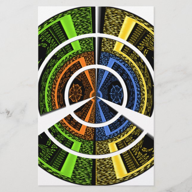 Beautiful African colourful Circular Illustrations (Front)