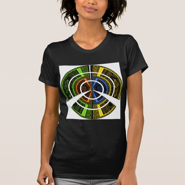 Beautiful African colourful Circular Illustrations T-Shirt (Front)