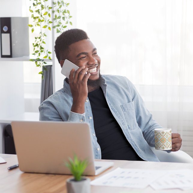 Beautiful African Knitted Pattern Large Coffee Mug (Beautiful African Knitted Pattern Giant Coffee Mug)