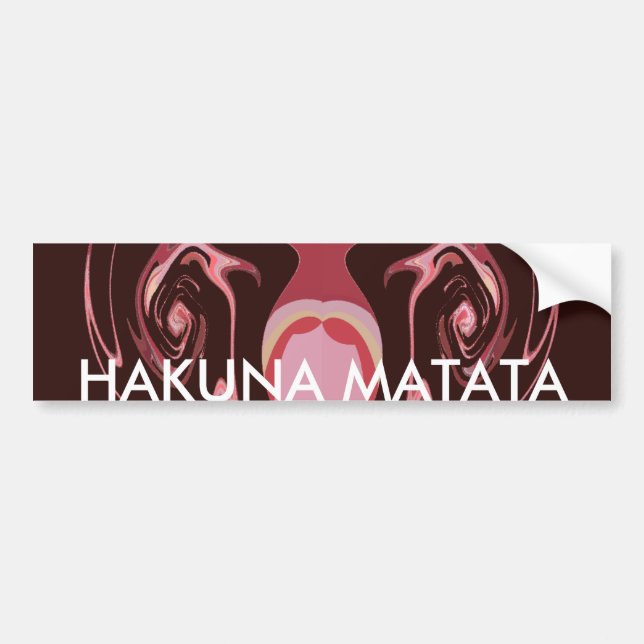 Beautiful African Maroon Motif Print Design Bumper Sticker (Front)
