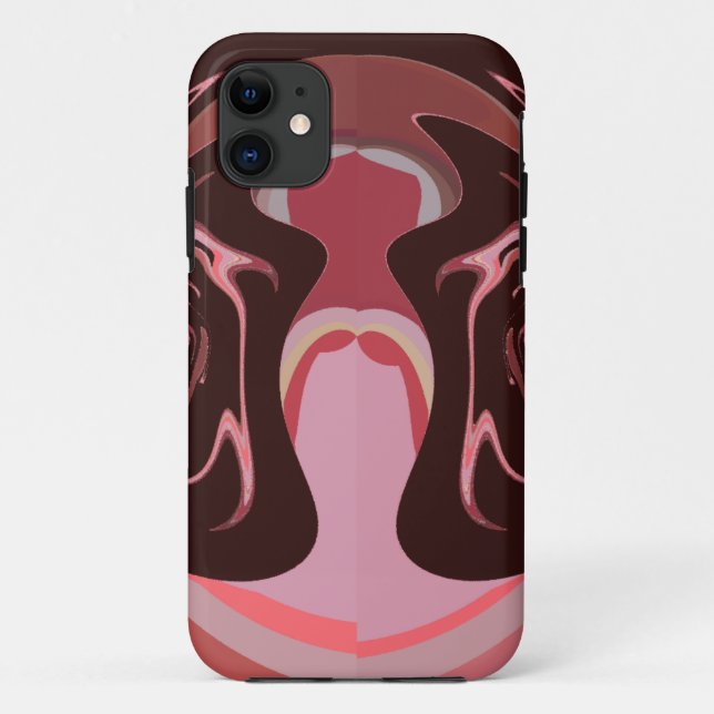 Beautiful African Maroon Motif Print Design Case-Mate iPhone Case (Back)