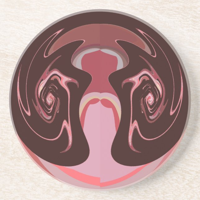 Beautiful African Maroon Motif Print Design Coaster (Front)