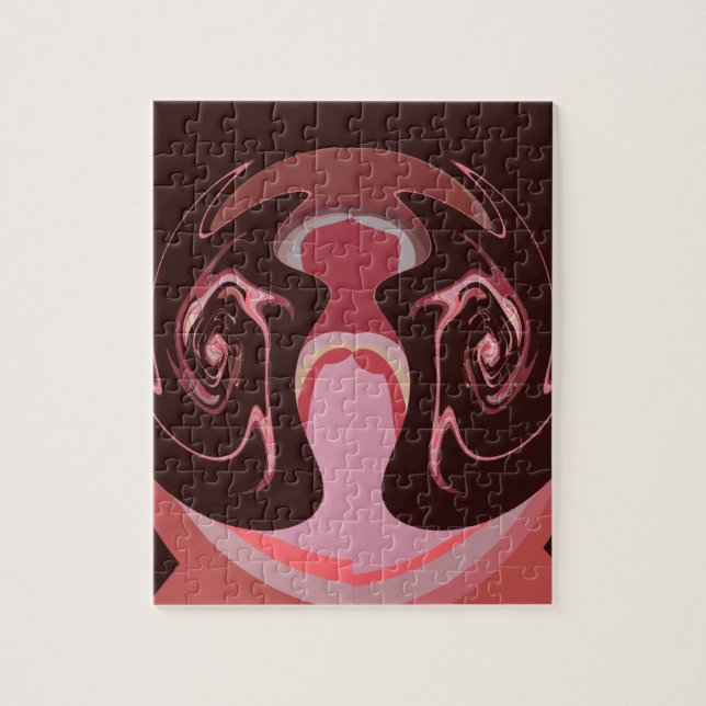 Beautiful African Maroon Motif Print Design Jigsaw Puzzle (Vertical)