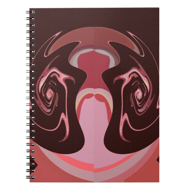 Beautiful African Maroon Motif Print Design Notebook (Front)