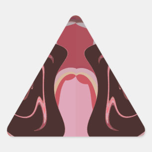 Beautiful African Maroon Motif Print Design Triangle Sticker