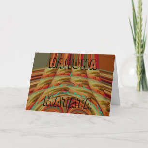 Beautiful African Traditional Golden Brown Motif Card