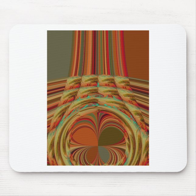 Beautiful African Traditional Golden Brown Motif  Mouse Pad (Front)