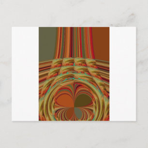 Beautiful African Traditional Golden Brown Motif Postcard