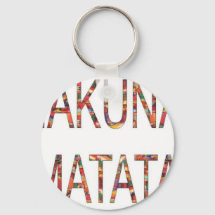Beautiful African Vintage Colours Hakuna Matata Ar Key Ring