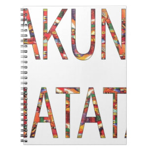 Beautiful African Vintage Colours Hakuna Matata Ar Notebook