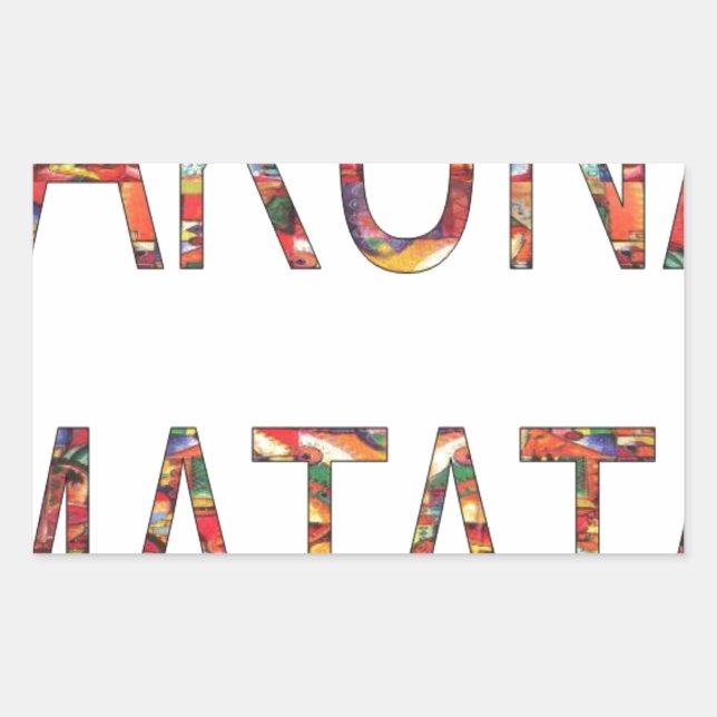 Beautiful African Vintage Colours Hakuna Matata Ar Rectangular Sticker (Front)