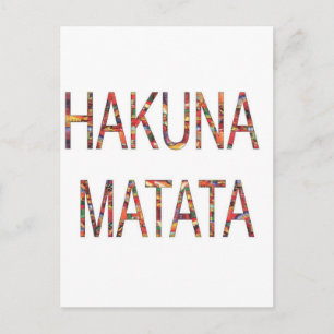 Beautiful African Vintage Colours Hakuna Matata. Postcard