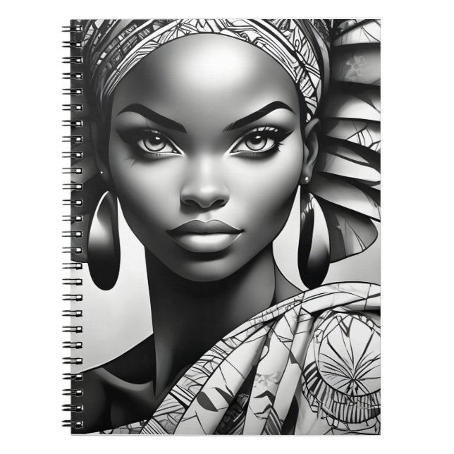 Beautiful African woman Notebook (Front)