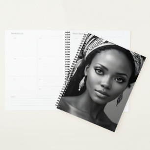 Beautiful African woman Planner