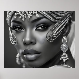 Beautiful African woman Poster